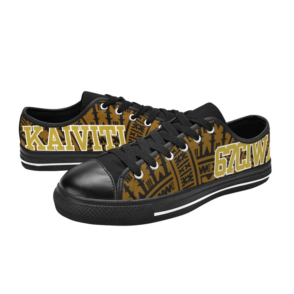 67CIWA Brown Black Men's Low Top