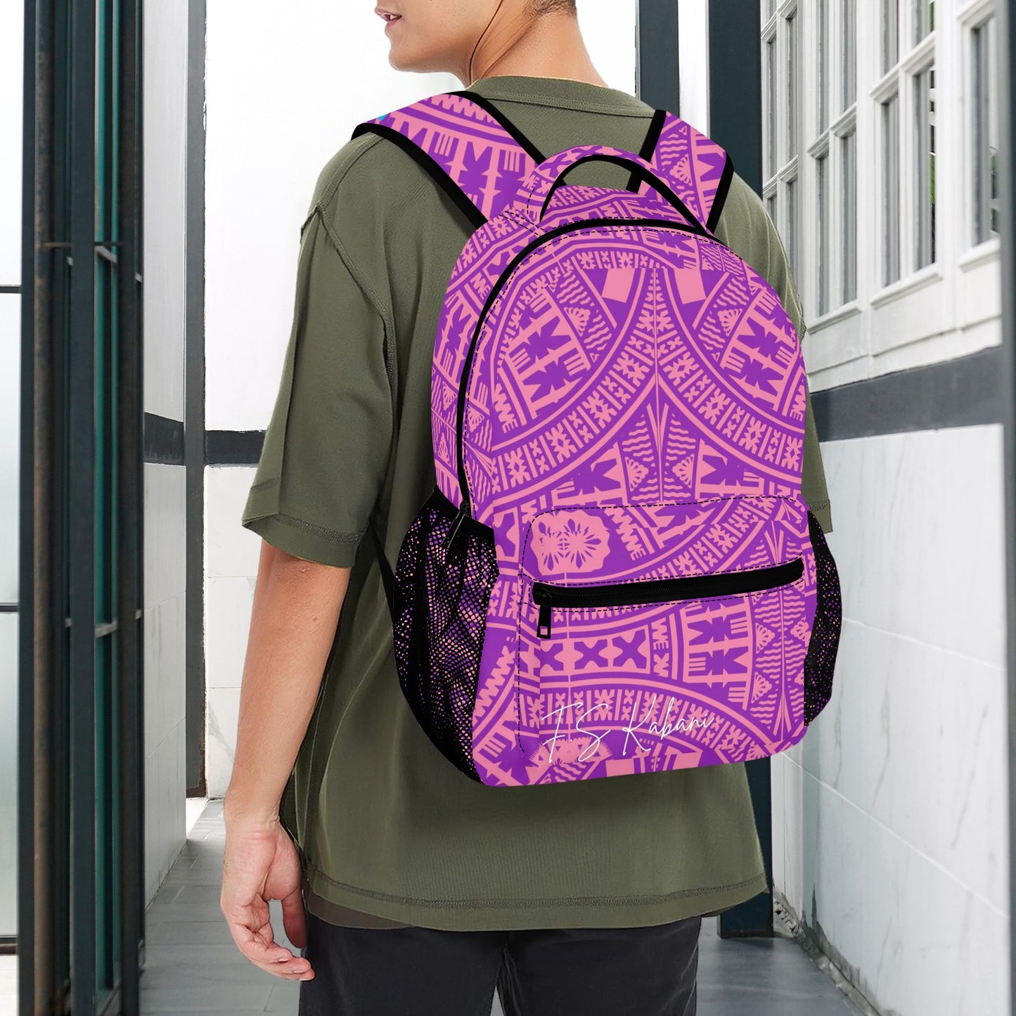 PLAIN PINK Casual Backpack-Large