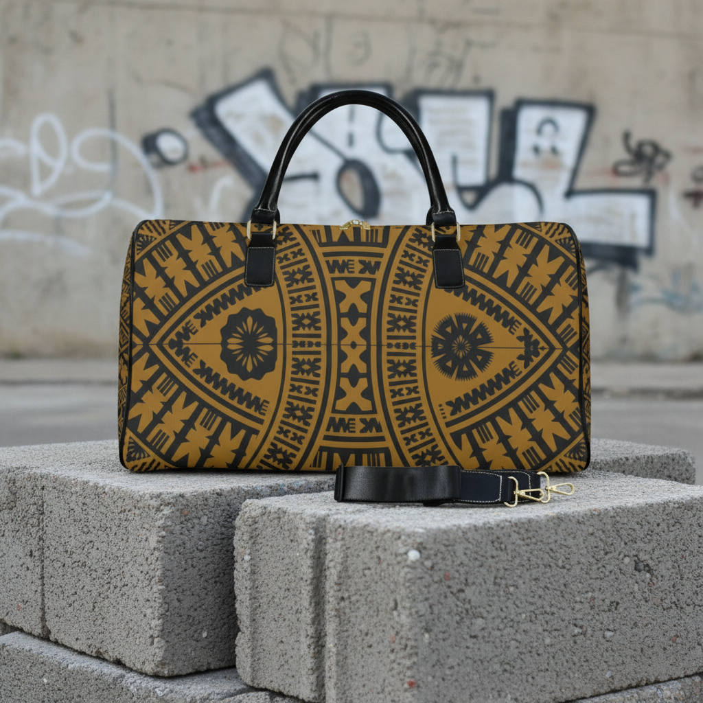 BROWN BLACK Travel Bag-Large (Black Short)