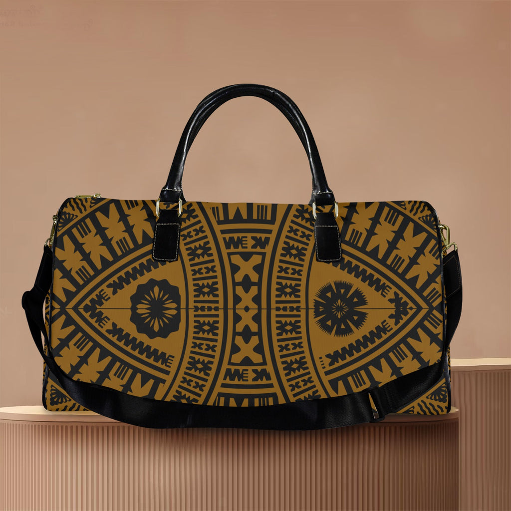 BROWN BLACK Travel Bag-Large (Black Short)
