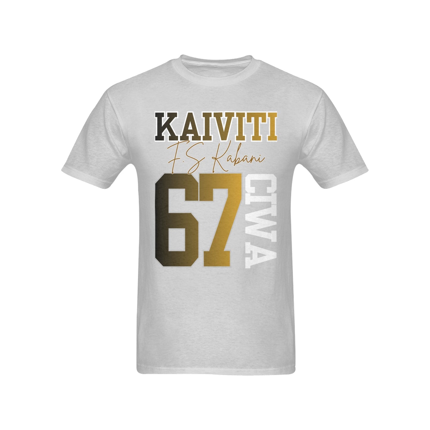 67CIWA grey Men's T-Shirt in USA Size