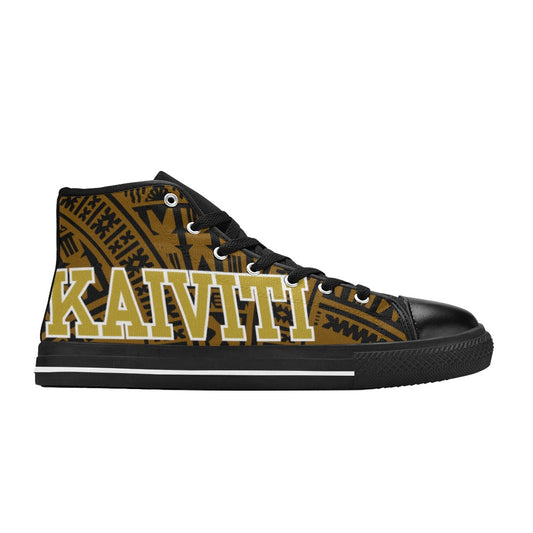 KID'S KAIVITI Brown Gold High Top Canvas
