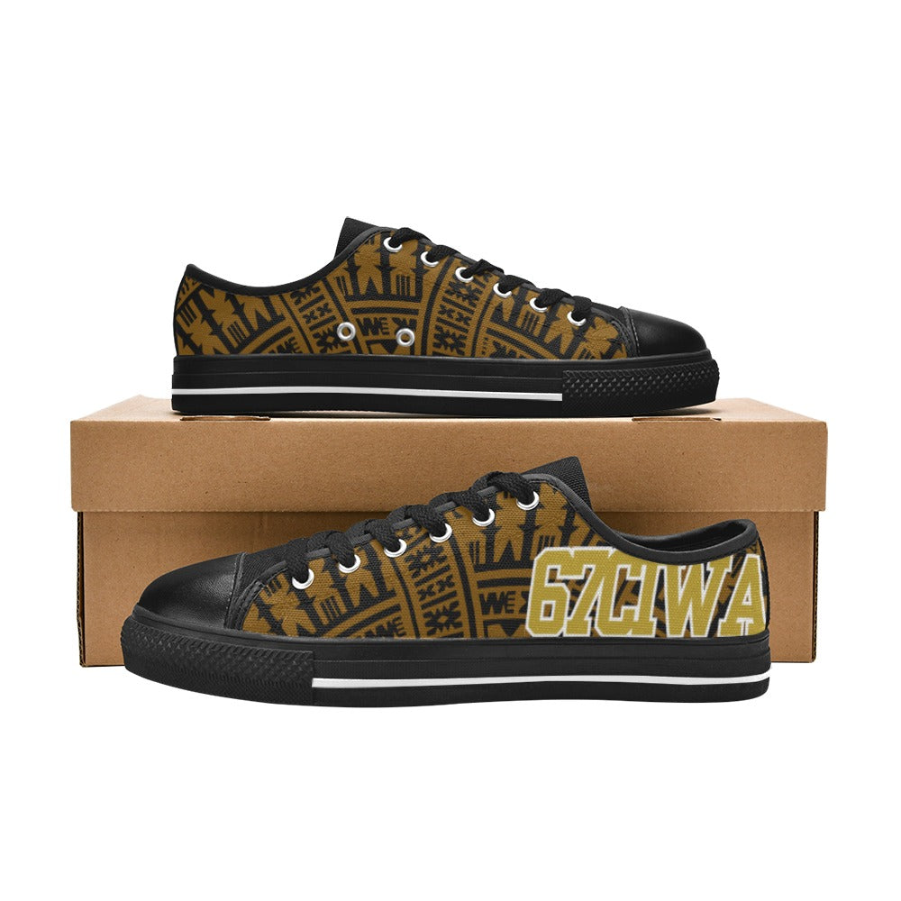 67CIWA Brown Black Men's Low Top