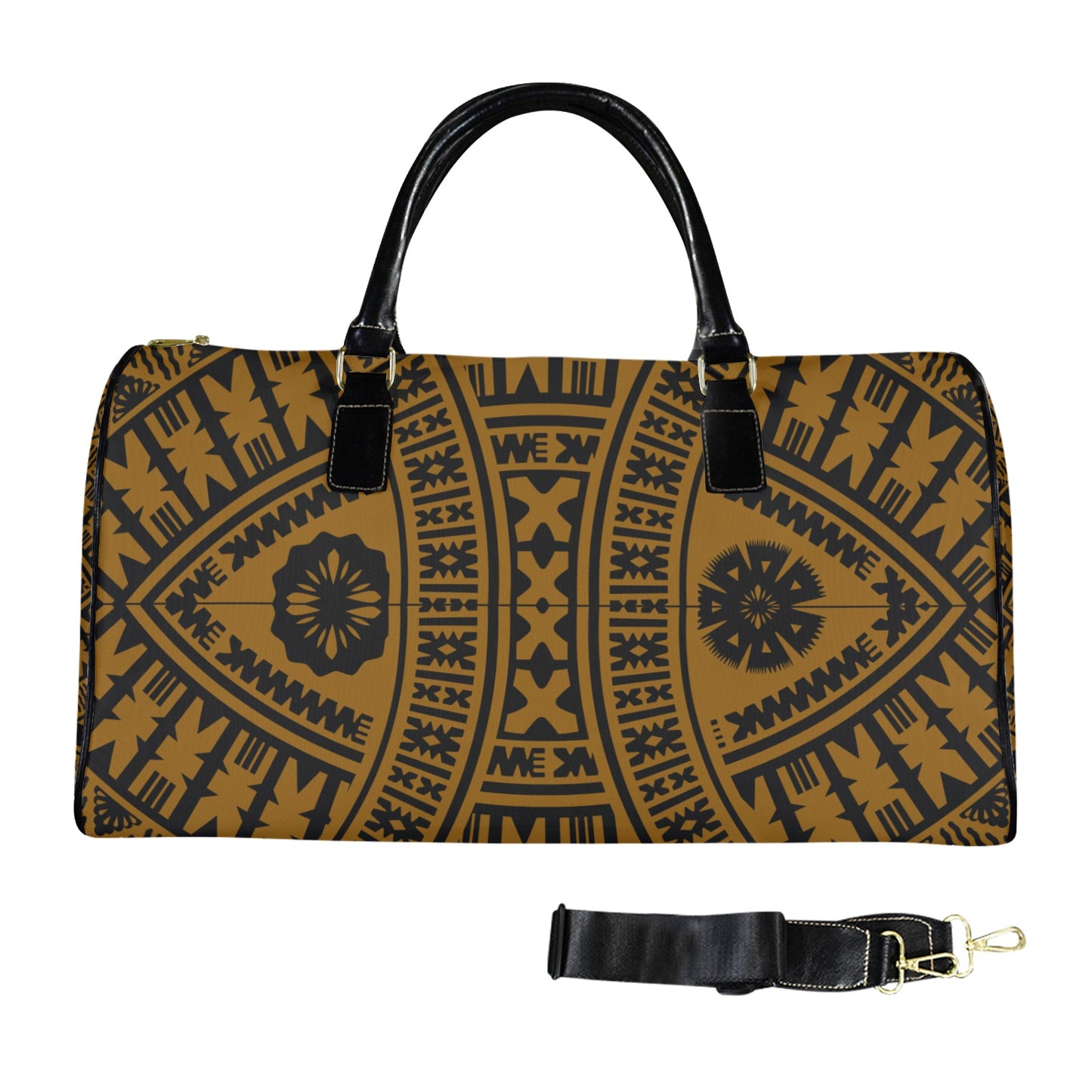 BROWN BLACK Travel Bag-Large (Black Short)