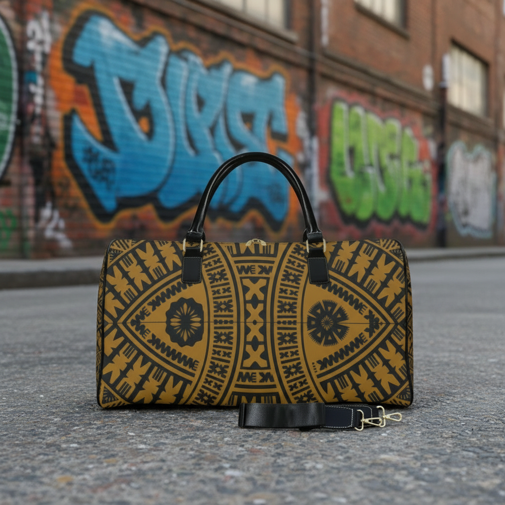 BROWN BLACK Travel Bag-Large (Black Short)