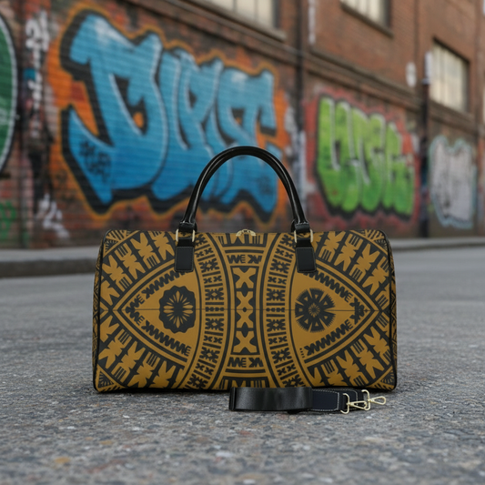 BROWN BLACK Travel Bag-Large (Black Short)