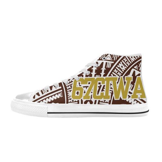 BROWN WHITE Men’s Classic High Top Canvas